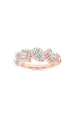 Load image into Gallery viewer, 1.5CTW Mix Shaped Lab Grown Diamond (F/VS) Five Stone Ring in 14K Gold
