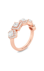 Load image into Gallery viewer, 1.5CTW Mix Shaped Lab Grown Diamond (F/VS) Five Stone Ring in 14K Gold
