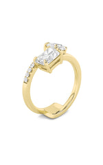 Load image into Gallery viewer, 1.5CTW Pear Shaped Lab Grown Diamond (F/VS) Toi et Moi Fashion Ring in 14K Gold
