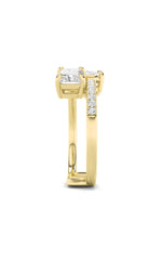 Load image into Gallery viewer, 1.5CTW Pear Shaped Lab Grown Diamond (F/VS) Toi et Moi Fashion Ring in 14K Gold
