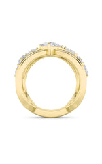 Load image into Gallery viewer, 2CTW Pear Shaped Lab Grown Diamond (F/VS) Seven Stone Fashion Ring in 14K Gold
