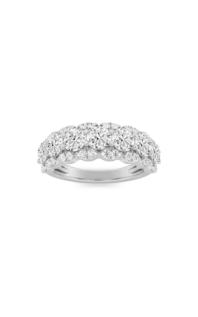 2CTW Round Shaped Lab Grown Diamond (F/VS) Multi Stone Band Ring in 14K Gold