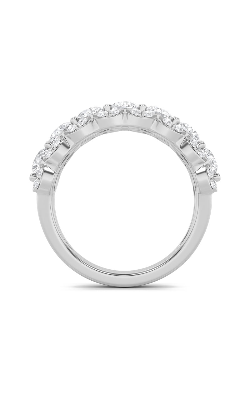 2CTW Round Shaped Lab Grown Diamond (F/VS) Multi Stone Band Ring in 14K Gold