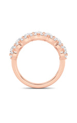 Load image into Gallery viewer, 2CTW Round Shaped Lab Grown Diamond (F/VS) Multi Stone Band Ring in 14K Gold
