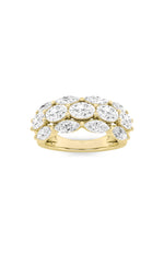 Load image into Gallery viewer, 3CTW Oval Shaped Lab Grown Diamond (F/VS) Multi Stone Band Ring in 14K Gold
