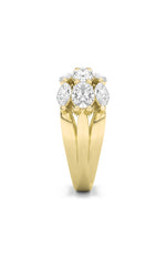 Load image into Gallery viewer, 3CTW Oval Shaped Lab Grown Diamond (F/VS) Multi Stone Band Ring in 14K Gold

