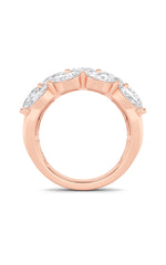 Load image into Gallery viewer, 3CTW Oval Shaped Lab Grown Diamond (F/VS) Multi Stone Band Ring in 14K Gold
