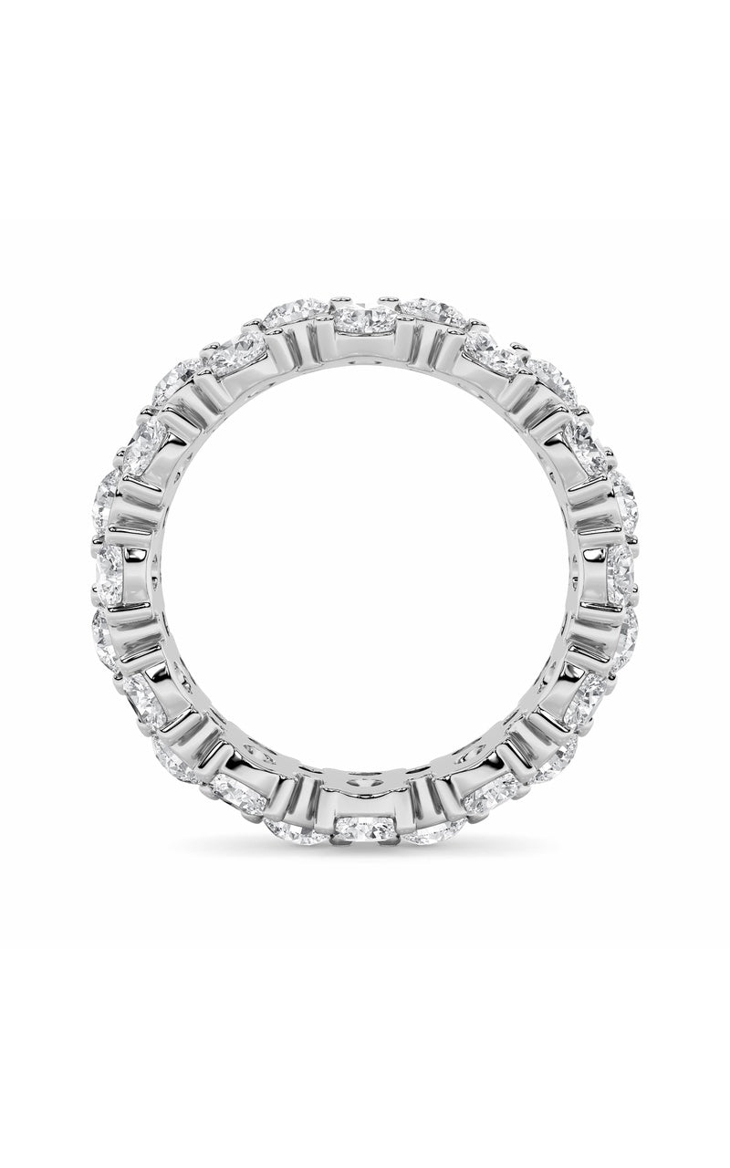 5CTW Round Shaped Lab Grown Diamond (F/VS) Eternity Band Ring in 14K Gold