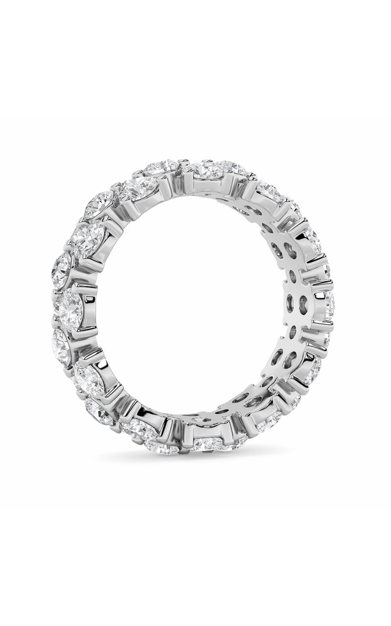 5CTW Round Shaped Lab Grown Diamond (F/VS) Eternity Band Ring in 14K Gold