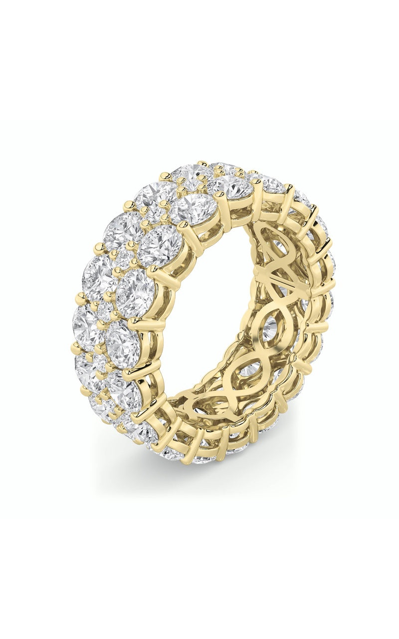 8CTW Round Shaped Lab Grown Diamond (F/VS) Eternity Band Ring in 14K Gold