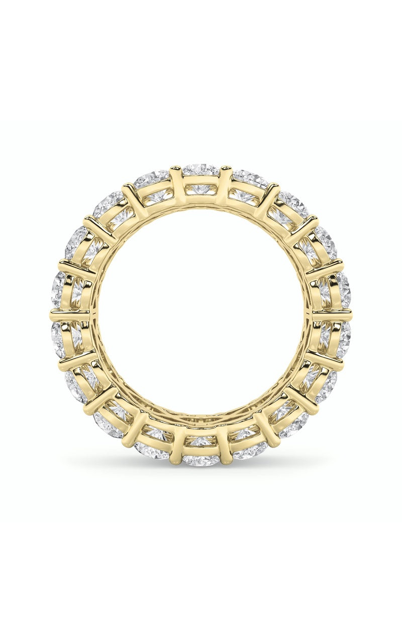 8CTW Round Shaped Lab Grown Diamond (F/VS) Eternity Band Ring in 14K Gold