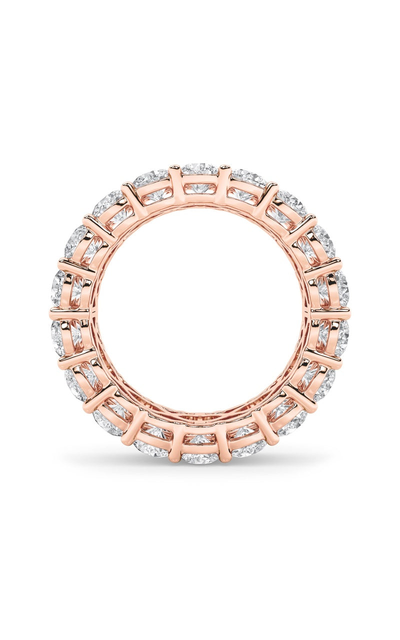 8CTW Round Shaped Lab Grown Diamond (F/VS) Eternity Band Ring in 14K Gold