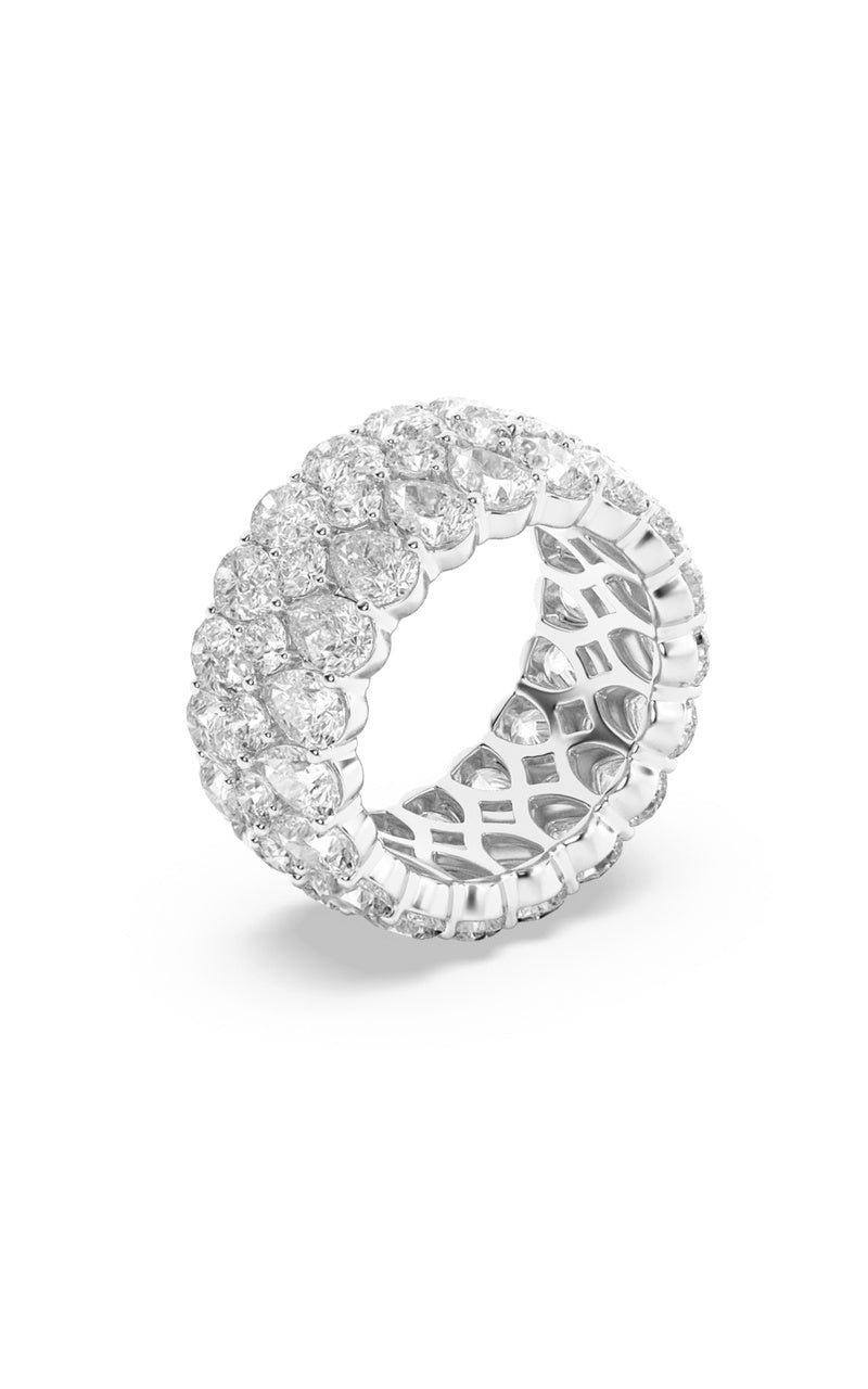 9CTW Pear Shaped Lab Grown Diamond (F/VS) Eternity Band Ring in 14K Gold