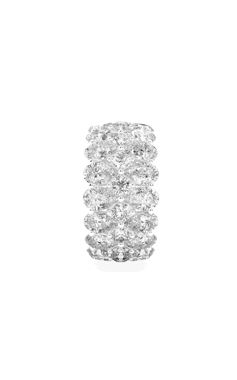 9CTW Pear Shaped Lab Grown Diamond (F/VS) Eternity Band Ring in 14K Gold