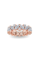 Load image into Gallery viewer, 3CTW Marquise Shaped Lab Grown Diamond (F/VVS) Eternity Band Ring in 14K Gold
