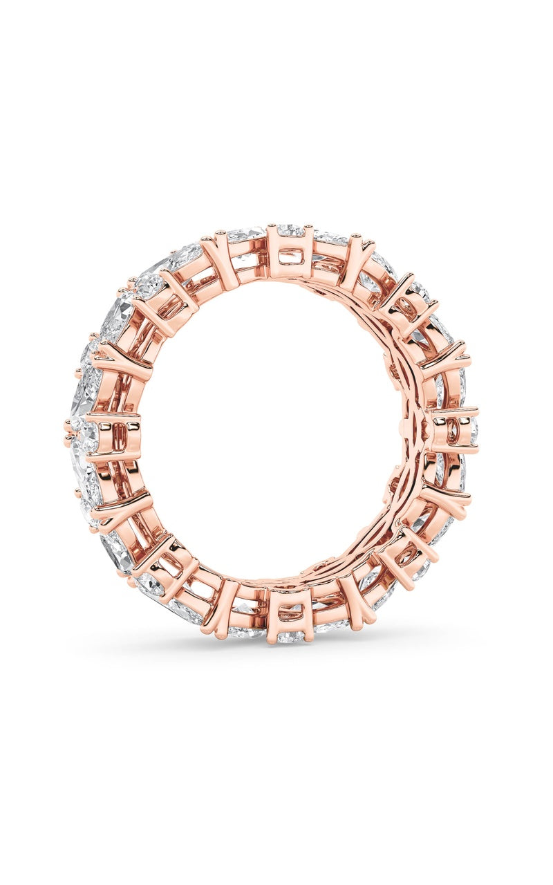 3CTW Marquise Shaped Lab Grown Diamond (F/VVS) Eternity Band Ring in 14K Gold