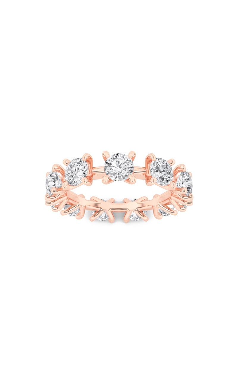 3CTW Round Shaped Lab Grown Diamond (F/VS) Eternity Band Ring in 14K Gold