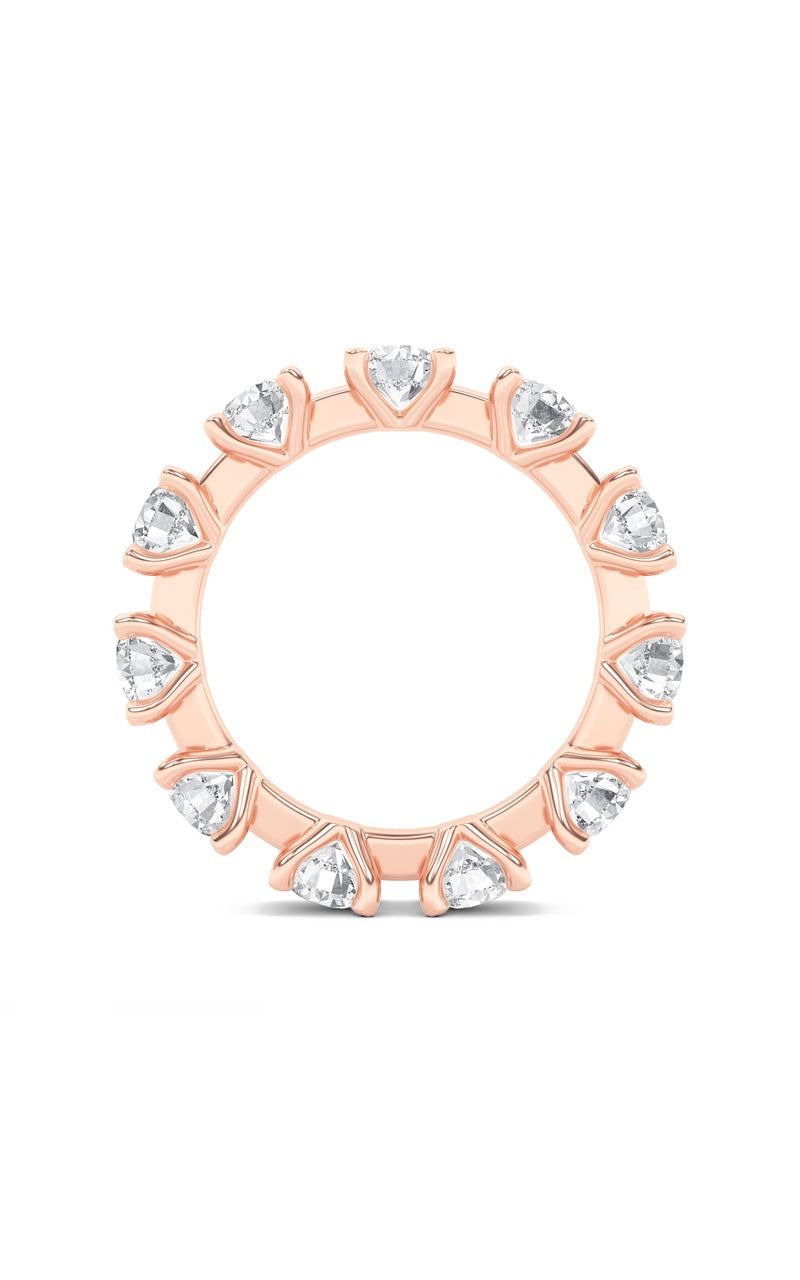 3CTW Round Shaped Lab Grown Diamond (F/VS) Eternity Band Ring in 14K Gold