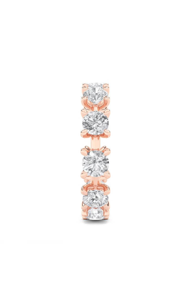 3CTW Round Shaped Lab Grown Diamond (F/VS) Eternity Band Ring in 14K Gold
