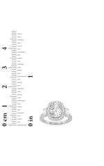 Load image into Gallery viewer, 3CTW Elongated Cushion Shaped Lab Grown Diamond (F/VVS) Accented Three Stone Ring in 14K Gold
