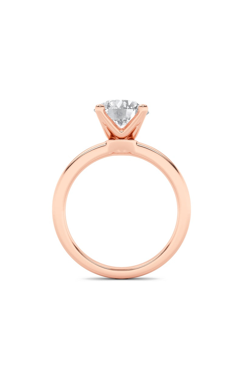 Vs) classic solitaire engagement ring in 14k gold