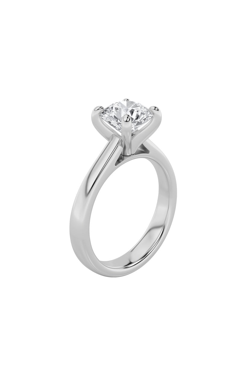 1CTW Round Shaped Lab Grown Diamond (E/VS) Classic Solitaire Engagement Ring in 14K Gold
