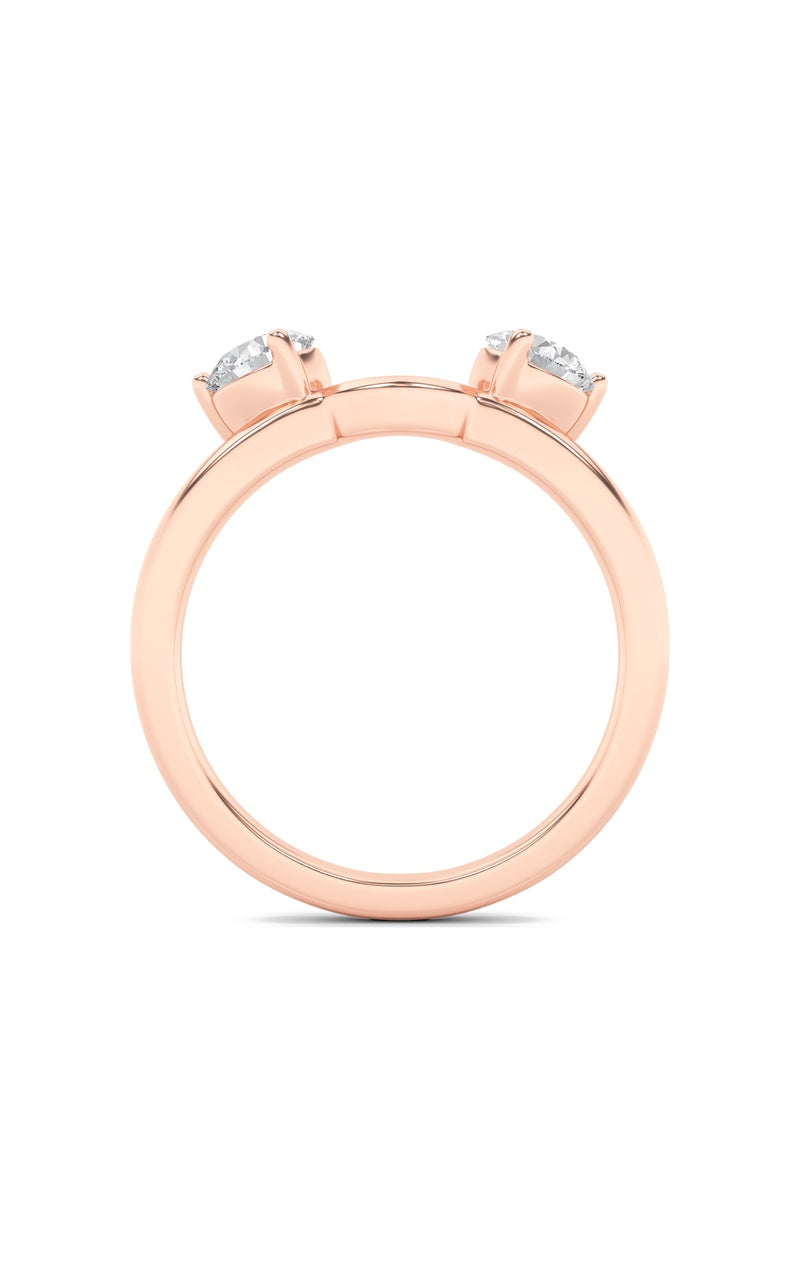 1CTW Round Shaped Lab Grown Diamond (F/VS) Wrap Ring in 14K Gold