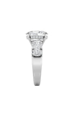 Load image into Gallery viewer, 4CTW Oval Shaped Lab Grown Diamond (F/VS) Bold Accented Engagement  Ring in 14K Gold
