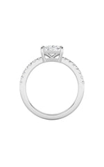 Load image into Gallery viewer, 1.5CTW Elongated Cushion Shaped Lab Grown Diamond (F/VS) East West Accented Ring in 14K Gold

