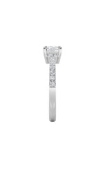 Load image into Gallery viewer, 1.5CTW Elongated Cushion Shaped Lab Grown Diamond (F/VS) East West Accented Ring in 14K Gold

