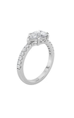 Load image into Gallery viewer, 1.5CTW Pear Shaped Lab Grown Diamond (F/VS) East West Accented Ring in 14K Gold
