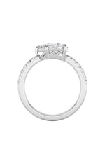 Load image into Gallery viewer, 1.5CTW Pear Shaped Lab Grown Diamond (F/VS) East West Accented Ring in 14K Gold
