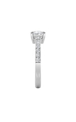 Load image into Gallery viewer, 1.5CTW Pear Shaped Lab Grown Diamond (F/VS) East West Accented Ring in 14K Gold
