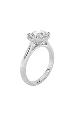 Load image into Gallery viewer, 2CTW Oval Shaped Lab Grown Diamond (F/VS) East West Accented Ring in 14K Gold
