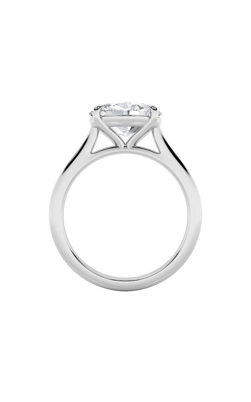 2CTW Oval Shaped Lab Grown Diamond (F/VS) East West Accented Ring in 14K Gold