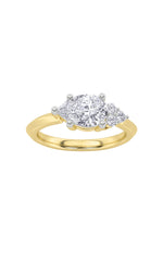 Load image into Gallery viewer, 1CTW Pear Shaped Lab Grown Diamond (F/VS) East West Fashion Ring in 14K Gold
