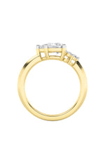 Load image into Gallery viewer, 1CTW Pear Shaped Lab Grown Diamond (F/VS) East West Fashion Ring in 14K Gold
