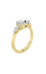 Load image into Gallery viewer, 1.5CTW Oval Shaped Lab Grown Diamond (F/VS) East West Five Stone Ring in 14K Gold
