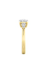 Load image into Gallery viewer, 1.5CTW Oval Shaped Lab Grown Diamond (F/VS) East West Five Stone Ring in 14K Gold
