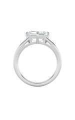 Load image into Gallery viewer, 2.5CTW Emerald Shaped Lab Grown Diamond (F/VS) East West Solitaire Ring in 14K Gold

