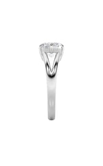 Load image into Gallery viewer, 2.5CTW Emerald Shaped Lab Grown Diamond (F/VS) East West Solitaire Ring in 14K Gold

