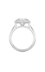 Load image into Gallery viewer, 2CTW Oval Shaped Lab Grown Diamond (F/VS) East West Accented Solitaire Ring in 14K Gold

