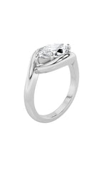 Load image into Gallery viewer, 2CTW Marquise Shaped Lab Grown Diamond (F/VS) East West Solitaire Ring in 14K Gold
