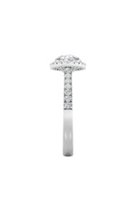 Load image into Gallery viewer, 2CTW Oval Shaped Lab Grown Diamond (F/VS) East West Accented Solitaire Ring in 14K Gold
