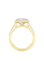 Load image into Gallery viewer, 2CTW Oval Shaped Lab Grown Diamond (F/VS) East West Accented Solitaire Ring in 14K Gold
