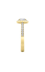 Load image into Gallery viewer, 2CTW Oval Shaped Lab Grown Diamond (F/VS) East West Accented Solitaire Ring in 14K Gold
