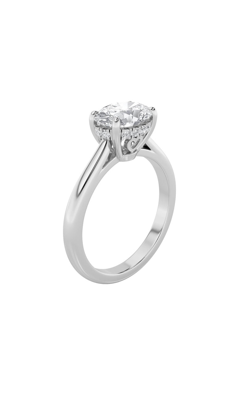Vs) east west solitaire ring in 14k gold
