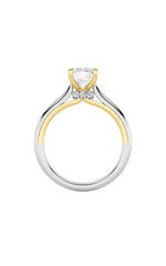 Load image into Gallery viewer, 2CTW Emerald Shaped Lab Grown Diamond (F/VS) Solitaire Engagement Ring in 14K Gold
