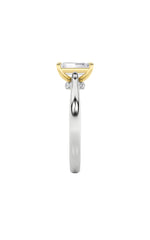 Load image into Gallery viewer, 2CTW Emerald Shaped Lab Grown Diamond (F/VS) Solitaire Engagement Ring in 14K Gold
