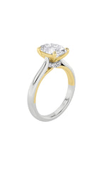 Load image into Gallery viewer, 2CTW Oval Shaped Lab Grown Diamond (F/VS) Solitaire Engagement Ring in 14K Gold

